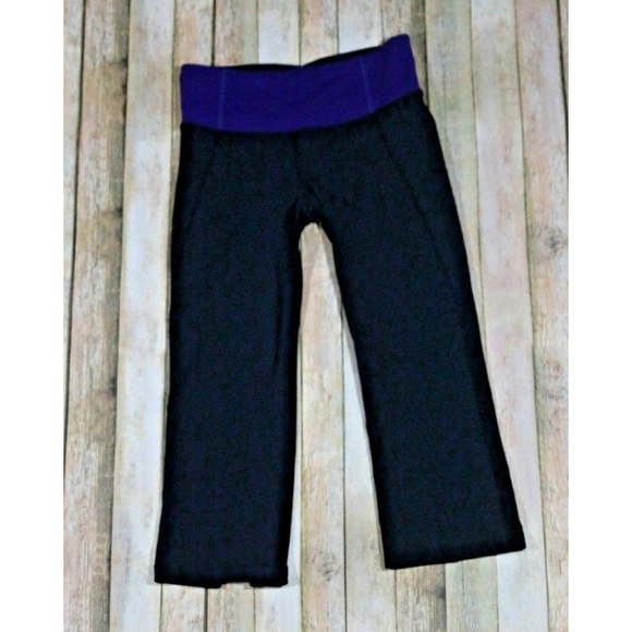 lululemon athletica Pants - Lululemon Gather and Crow Crop Split Hem Yoga Run